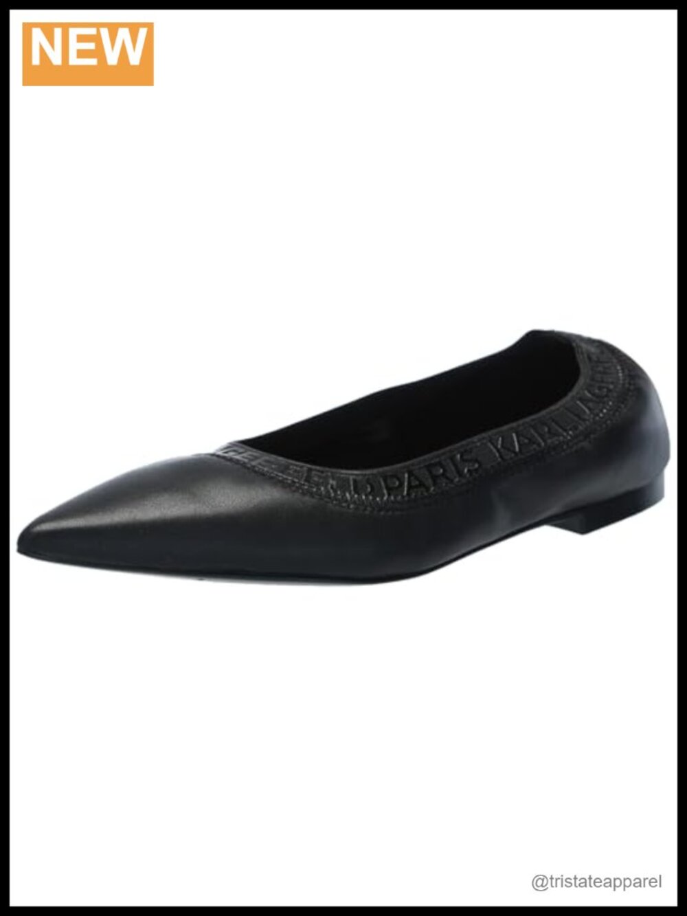 Faux Leather Pointed Toe Ballet Flat Slip-On Casual Everyday Shoe